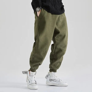 Slouchy Slim Elastic Ankle Length Pants , - Streetwear Pants - Slick Street