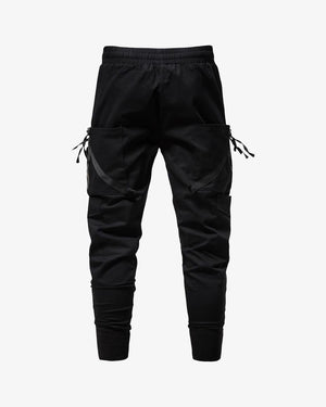 Black Multi Zipper Combat Cargo Pants , - Streetwear Cargo Pants - Slick Street