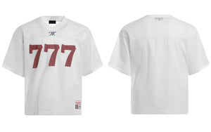 Triple Seven Mesh Panel Style T-Shirt White, M - Streetwear T-Shirts - Slick Street