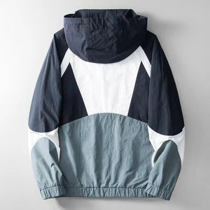 ZK26 Color Block Zipper Jacket , - Streetwear Jacket - Slick Street