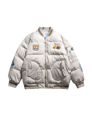 OREGON WILD Rock Patches Bomber Jacket , - Streetwear Jacket - Slick Street