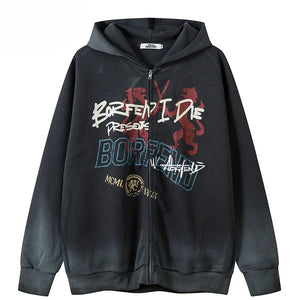 Make America Go Hard Again Graffiti Zipper Hoodie , - Streetwear Hoodie - Slick Street