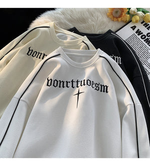 Embroidered Streetwear Vintage Sweater , - Streetwear Sweater - Slick Street