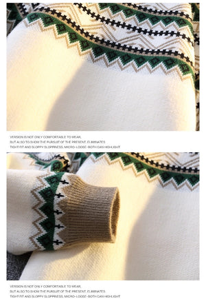 Native Art Knitwear O-Neck Sweater , - Streetwear Sweater - Slick Street