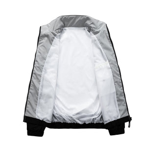 Achromatic Shade Plot Jacket , - Streetwear Jacket - Slick Street