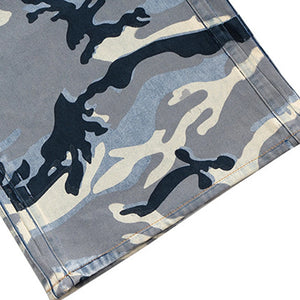 Blue Camo Wide Leg Pants , - Streetwear Pants - Slick Street