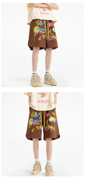 SAVAGE Colorful Neon Style Shorts , - Streetwear Shorts - Slick Street