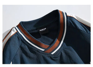 Color Block Classic V-neck Sweater , - Streetwear Sweater - Slick Street