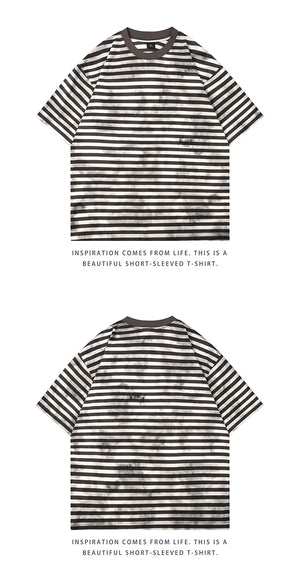 Classic Color Crash Striped T-Shirt , - Streetwear T-Shirts - Slick Street