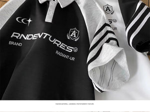 RADIANT-UR Contrast Color Polo T-Shirt , - Streetwear T-Shirts - Slick Street