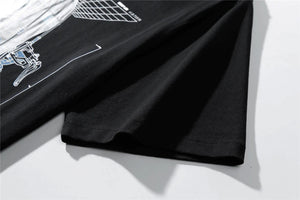 Streetwear Robotic Anime Girl Loose T-Shirt , - Streetwear T-Shirt - Slick Street