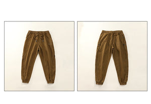 BG26 Corduroy Pattern Streetwear Baggy Joggers , - Streetwear Joggers - Slick Street