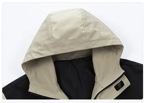 High Neck Two Tone Cargo Bomber Jacket , - Streetwear Jacket - Slick Street