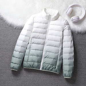 Duplex Ombre Ultra Light Puffer Jacket , - Streetwear Jacket - Slick Street