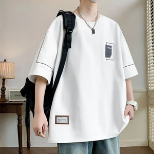 Plain Color Short Sleeved T-Shirt White, XS - Streetwear T-Shirts - Slick Street