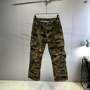 Jungle T24 Camo Cargo Pants , - Streetwear Pants - Slick Street
