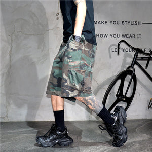 Tactical Camouflage Knee Length Shorts , - Streetwear Shorts - Slick Street