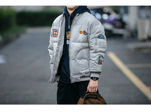 OREGON WILD Rock Patches Bomber Jacket , - Streetwear Jacket - Slick Street