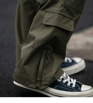 Ankle Zipper Style Cargo Pants , - Streetwear Pants - Slick Street