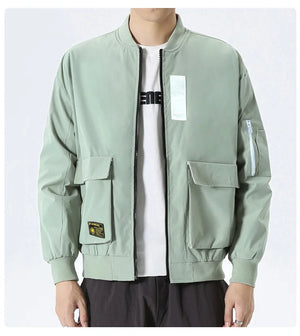 Double Pocket Sleeve Zipper Style Jacket , - Streetwear Jacket - Slick Street