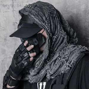 Ripped Design Round Neck Scarf , - Streetwear Accessories - Slick Street