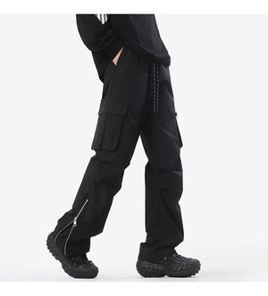 Ankle Length Half Zipper Pants , - Streetwear Pants - Slick Street