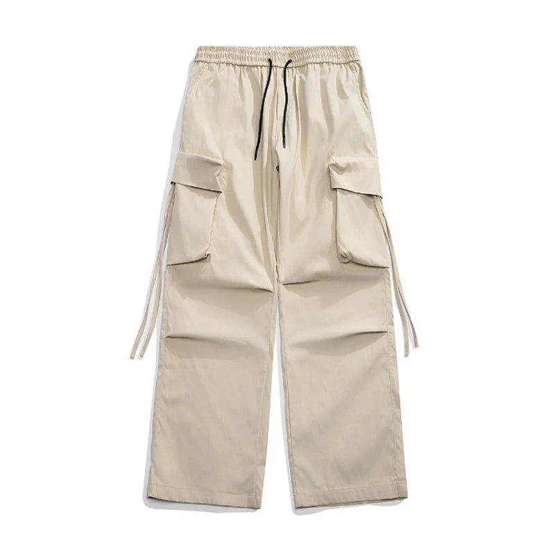 Y2K Streetwear Harem Wide Leg Pants XL, Khaki - Streetwear Pants - Slick Street