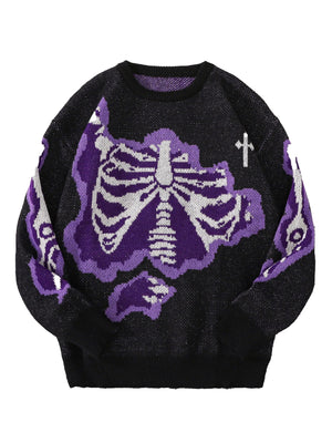 Pyro Skeleton Pullover Sweater , - Streetwear Sweater - Slick Street