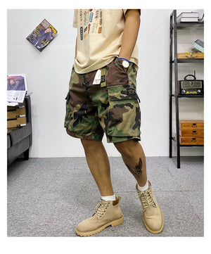 Tactical Multi-Pocket Cargo Shorts , - Streetwear Shorts - Slick Street
