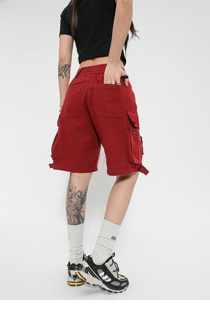 Cargo Track Multi Pockets Shorts , - Streetwear Shorts - Slick Street