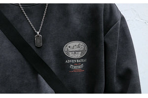 Gray Color Mountain Valley Design Sweater , - Streetwear Sweater - Slick Street