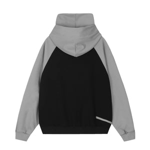 Double Neckline Multi Zipper Style Hoodie , - Streetwear Hoodie - Slick Street