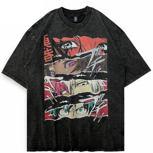 The Legend Warriors Anime Oversized T-Shirt , - Streetwear T-Shirts - Slick Street
