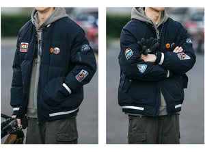 OREGON WILD Rock Patches Bomber Jacket , - Streetwear Jacket - Slick Street