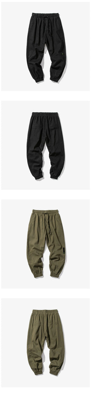 Slouchy Slim Elastic Ankle Length Pants , - Streetwear Pants - Slick Street