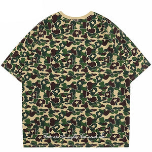 Snappy Crocodile Star Camouflage Design T-Shirt , - Streetwear T-Shirts - Slick Street