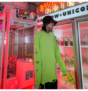 Distressed Gothic Sweatshirt , - Streetwear Sweatshirts - Slick Street