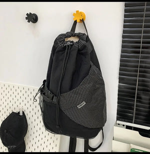 Two Tone Drawstring Backpack , - Streetwear Bag - Slick Street