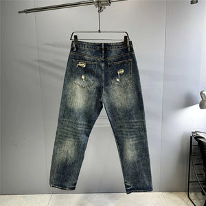 Indigo 26 Blue Distressed Jeans , - Streetwear Jeans - Slick Street
