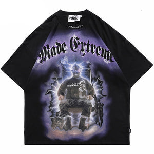 MADE EXTREME Electrify Polygraphy Loose T-Shirt , - Streetwear T-Shirts - Slick Street
