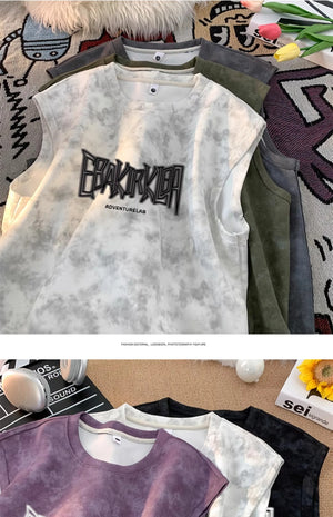 Adventurelab Tie-dye Sleeveless T-Shirt , - Streetwear T-Shirt - Slick Street