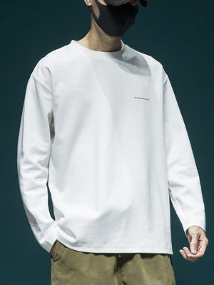 We lead, others copy© Casual Solid Long Sleeve , - Streetwear T-Shirts - Slick Street