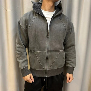 Monkey Cap Zipper Hoodie , - Streetwear Hoodie - Slick Street