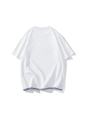 Falling Star Short Sleeves Loose T-Shirt , - Streetwear T-Shirts - Slick Street