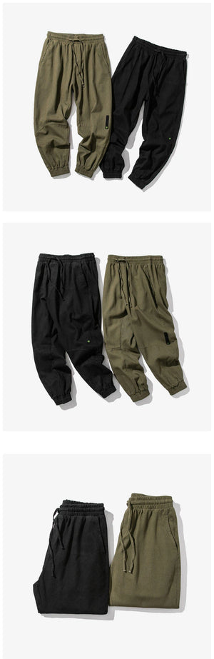 Slouchy Slim Elastic Ankle Length Pants , - Streetwear Pants - Slick Street