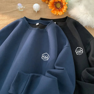 Cute Dog Graphic Waffle Fabric Sweater , - Streetwear Sweater - Slick Street