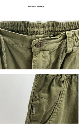 Tactical Straight Leg Elastic Waist Pants , - Streetwear Pants - Slick Street