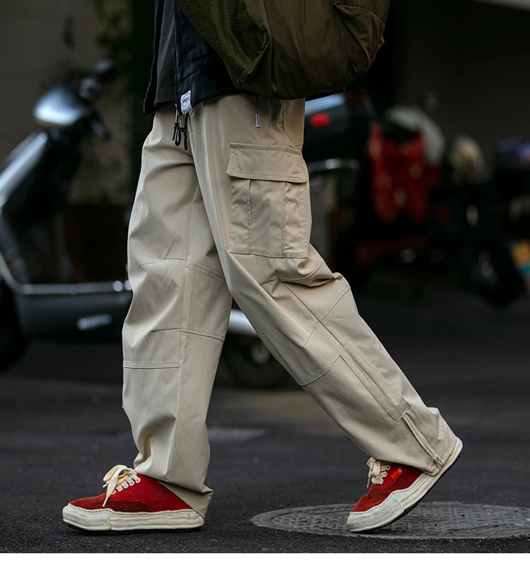 Ankle Zipper Style Cargo Pants , - Streetwear Pants - Slick Street