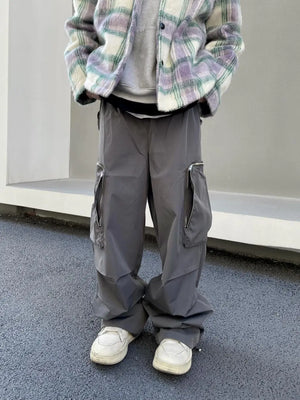 Large Knee Pocket Baggy Pants , - Streetwear Pants - Slick Street