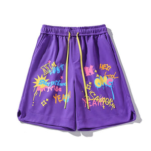 SAVAGE Colorful Neon Style Shorts , - Streetwear Shorts - Slick Street